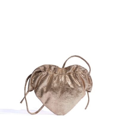 Anonymous Copenhagen Zally classic heart bag Lizard metallic goat Vintage champagne - Image 1
