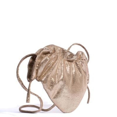 Anonymous Copenhagen Zally classic heart bag Lizard metallic goat Vintage champagne - Image 2