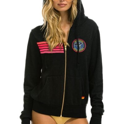 Aviator Nation ZAC BROWN BAND 2025 ZIP HOODIE - BLACK — XS - Image 1