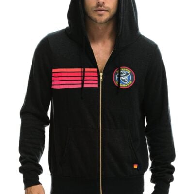 Aviator Nation ZAC BROWN BAND 2025 ZIP HOODIE - BLACK — XS - Image 2