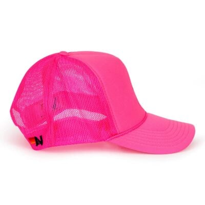Aviator Nation VINTAGE BOLT TRUCKER HAT — NEON PINK - Image 2