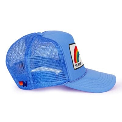 Aviator Nation VENICE RAINBOW TRUCKER HAT — BLACK - Image 2