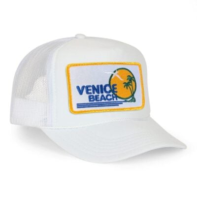 Aviator Nation VENICE BEACH VINTAGE TRUCKER HAT — NEON YELLOW - Image 1