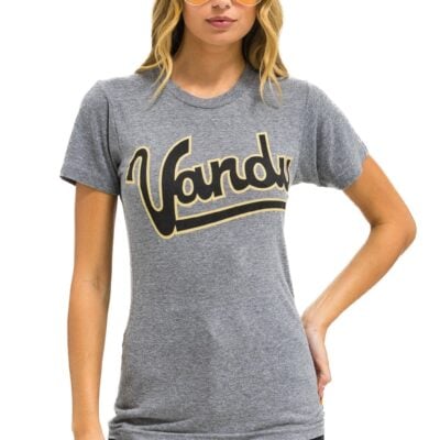 Aviator Nation VANDERBILT COMMODORES CREW TEE SHIRT - HEATHER GREY — XS - Image 2