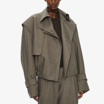 Christopher Esber Cropped Trench Bomber Jacket — 4 - Image 2