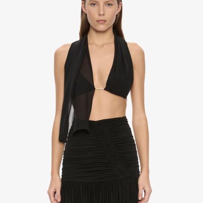 Christopher Esber Silk Scarf Chain Bra Top — 4 - Image 1
