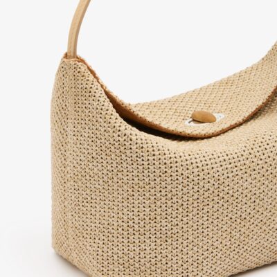 Christopher Esber Turnlock Raffia Shoulder Bag - Image 2