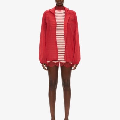 Christopher Esber Dannie Lucent Mottled Sheer Bomber — 4 - Image 1