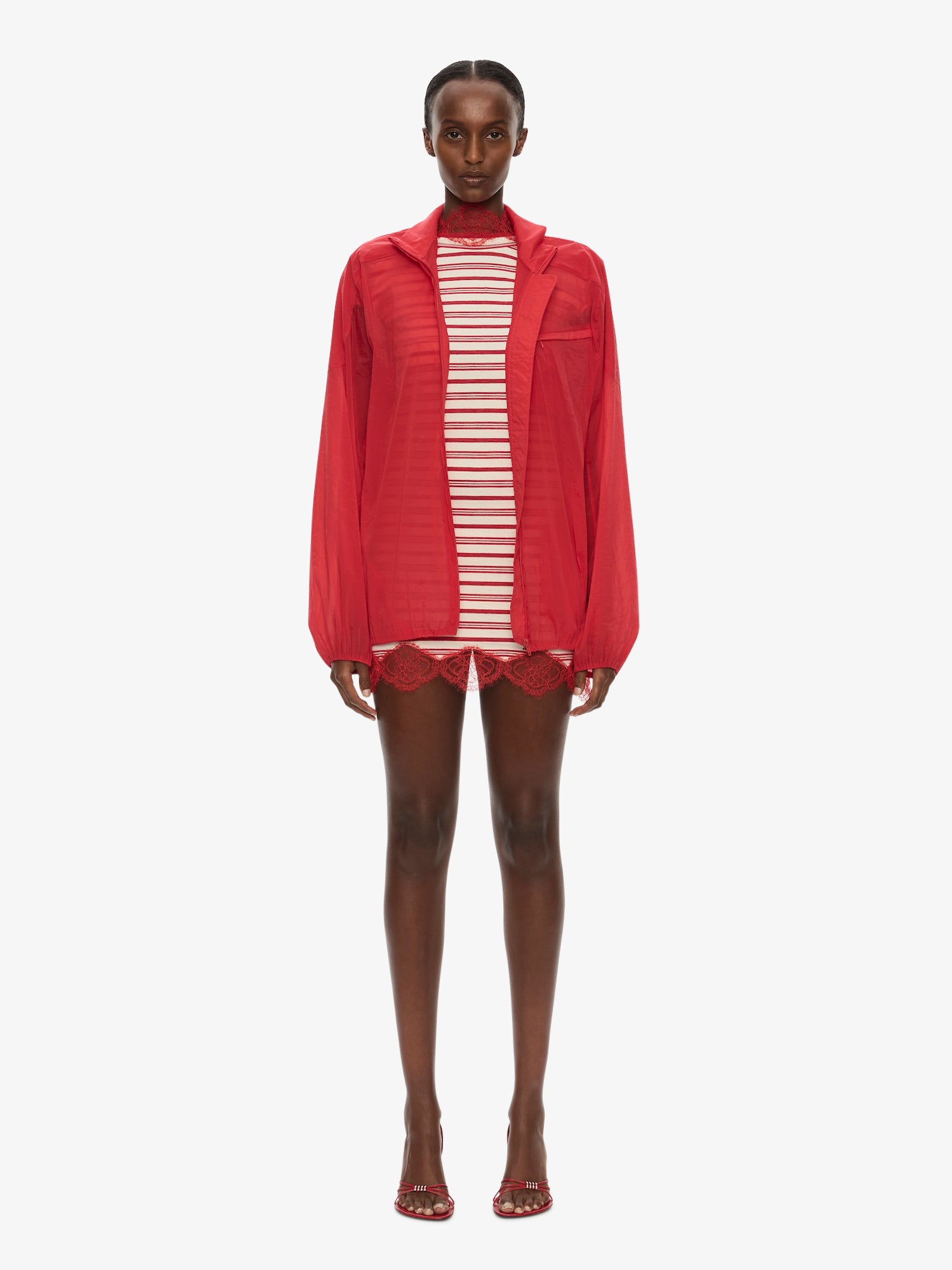 Christopher Esber Dannie Lucent Mottled Sheer Bomber — 4 - Image 1