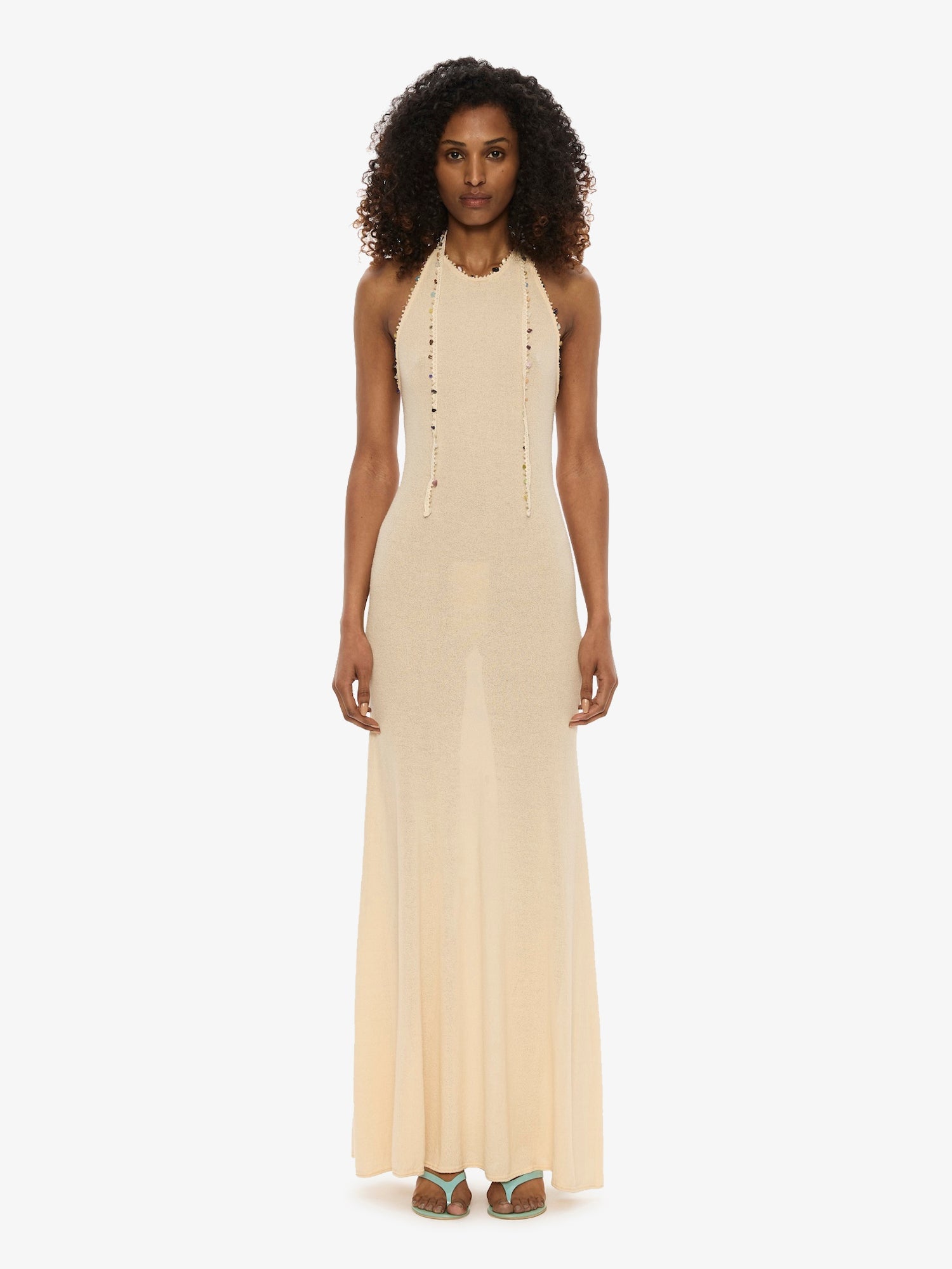 Christopher Esber Beach Quartz Halter Dress — XXS