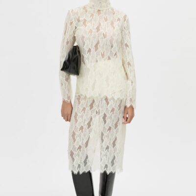 Camilla and Marc Zemira Long Sleeve Lace Top — cream - Image 1