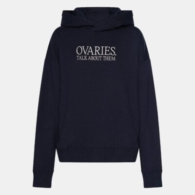 Camilla and Marc Unisex Ovarian Cancer Hoodie — navy - Image 1