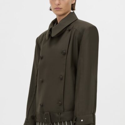 Camilla and Marc Tari Short Trench Jacket — dark khaki - Image 2