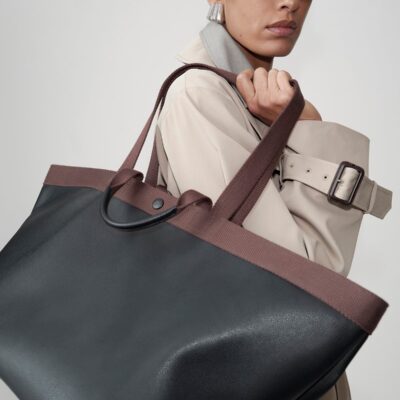 Camilla and Marc Soki Tote — black/chocolate - Image 2