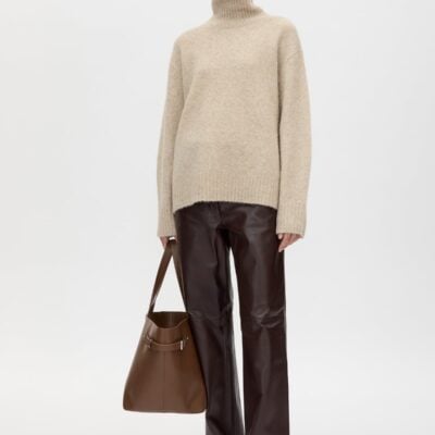 Camilla and Marc Selita Leather Pant — burgundy - Image 1
