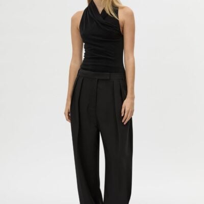 Camilla and Marc Ravine Wrap Neck Bodysuit — black - Image 1