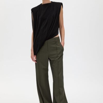 Camilla and Marc Ravine Draped Top — black - Image 1