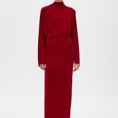 Camilla and Marc Ravine Draped Sleeve Dress — cherry - Image 1
