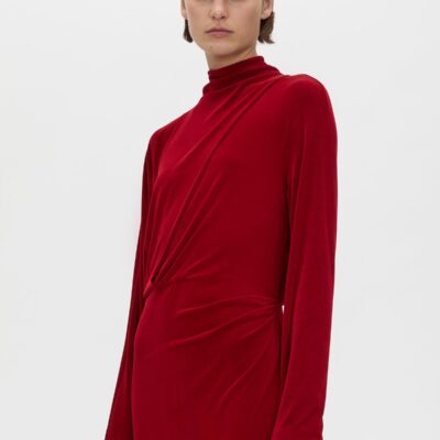 Camilla and Marc Ravine Draped Sleeve Dress — cherry - Image 2
