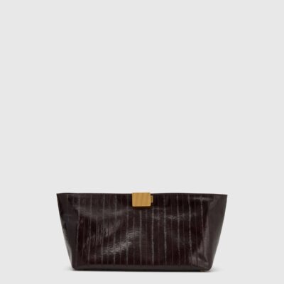 Camilla and Marc Poppy Eel Clutch — burgundy - Image 1