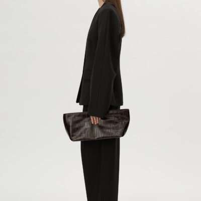 Camilla and Marc Poppy Eel Clutch — burgundy - Image 2