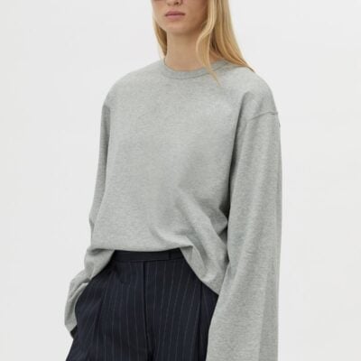 Camilla and Marc Peretti Long Sleeve Tee — grey marle - Image 2
