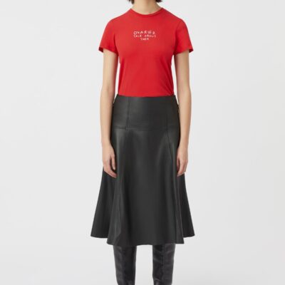 Camilla and Marc Ovarian Cancer Slim Tee — poppy red - Image 2