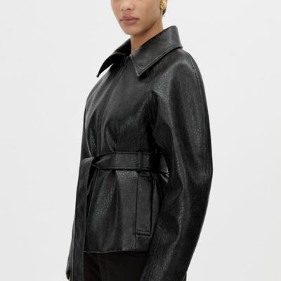 Camilla and Marc Oreno Croc Belted Jacket — black - Image 2