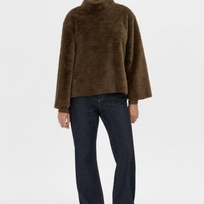 Camilla and Marc Nala Furry Pullover Top — truffle - Image 1
