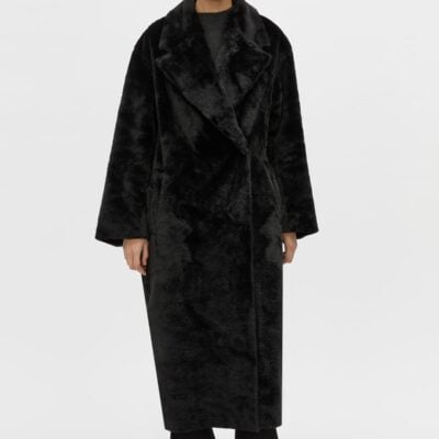 Camilla and Marc Nala Furry Coat — black - Image 1