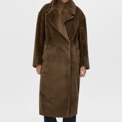 Camilla and Marc Nala Furry Coat — truffle - Image 1