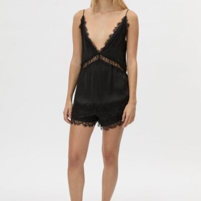 Camilla and Marc Mirage Lace Trim Short — black - Image 1