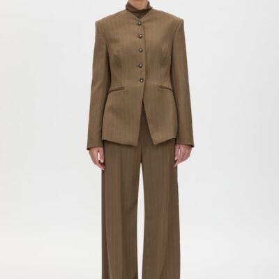 Camilla and Marc Maxim Fitted Collarless Blazer — cinnamon - Image 1