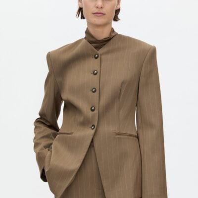 Camilla and Marc Maxim Fitted Collarless Blazer — cinnamon - Image 2