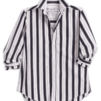Frank & Eileen WAVERLY Wide Black with Tan Stripe, Italian Brushed Superluxe - Image 1