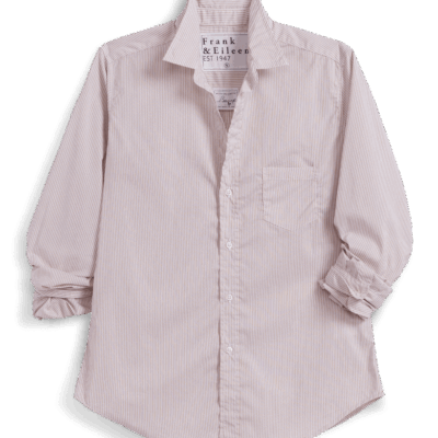 Frank & Eileen BARRY Tan Stripe, Italian Cotton - Image 1