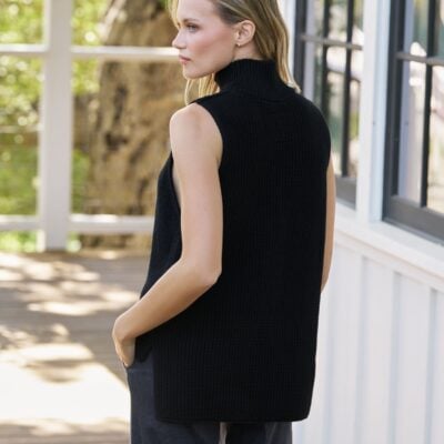 Frank & Eileen MONTECITO SHELL Black, Pure Italian Cotton - Image 2