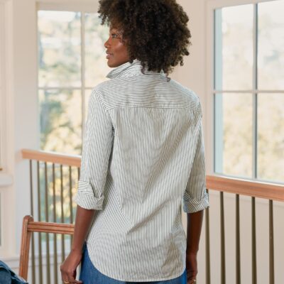 Frank & Eileen WAVERLY Army Green Stripe, Italian Superluxe - Image 2