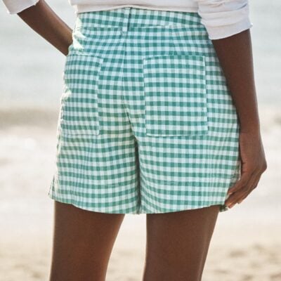 Frank & Eileen WATERFORD Green Gingham, Italian Performance Linen - Image 2