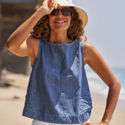 Frank & Eileen SHELLEY Distressed Indigo Wash, Famous Denim - Image 1