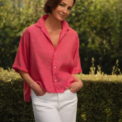 Frank & Eileen ROSIE Red, Italian Classic Linen - Image 1