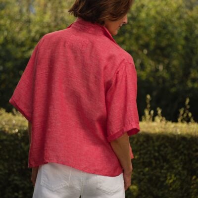 Frank & Eileen ROSIE Red, Italian Classic Linen - Image 2