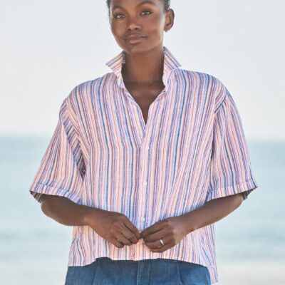 Frank & Eileen ROSIE Multi Stripe, Italian Classic Linen - Image 1