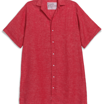 Frank & Eileen ROSEMARY Red, Italian Classic Linen - Image 1