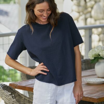 Frank & Eileen PERRY Classic Navy, Vintage Jersey - Image 1