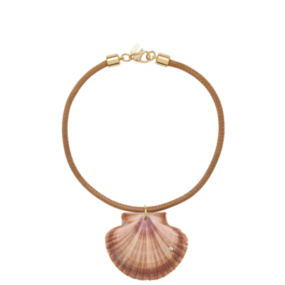 Faithfull The Brand Scallop Necklace — Brown - Image 1