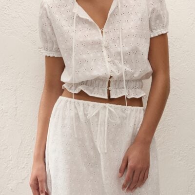 Faithfull The Brand Santana Top Lucy Broderie White - Image 2