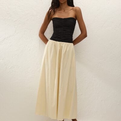 Faithfull The Brand Sant Roc Maxi Dress Black Milk - Image 1