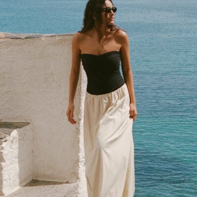 Faithfull The Brand Sant Roc Maxi Dress Black Milk - Image 2