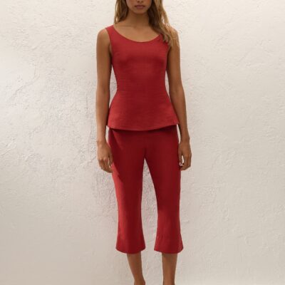 Faithfull The Brand Valeria Capri Pant Chilli - Image 1